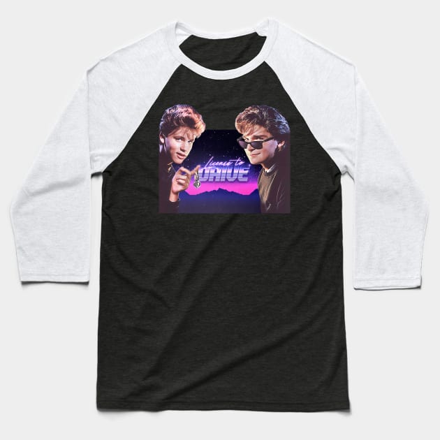 License To Drive /// Retro 80s Movie Fan Design Baseball T-Shirt by DankFutura